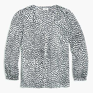J Crew Factory Petite Long Sleeve V-Neck Blouse - sz 0P